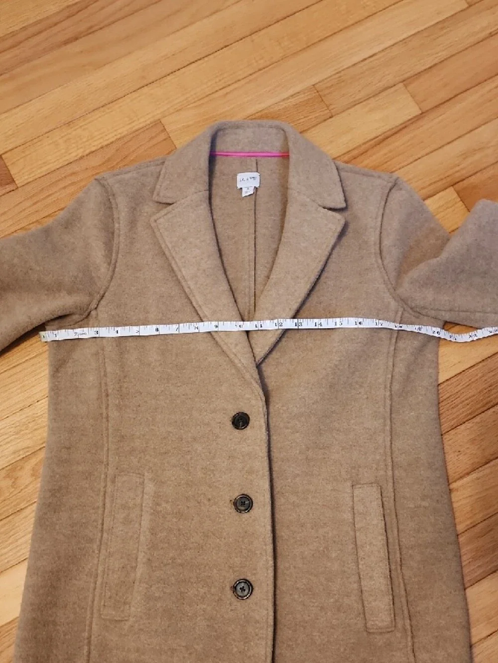 J. Crew Camel Tan Wool-Blend Single-Breasted Coat